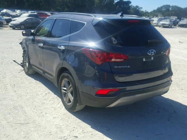 5NMZU3LBXHH010685 - 2017 HYUNDAI SANTA FE S 蓝色 照片 3