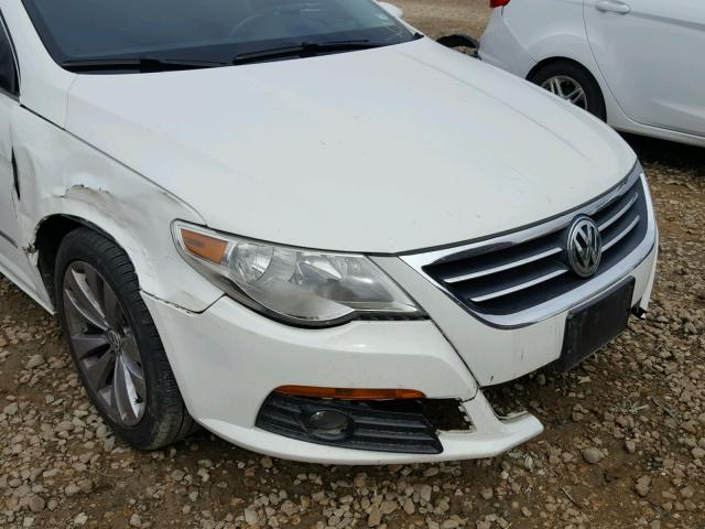 WVWMP7ANXAE565554 - 2010 VOLKSWAGEN CC SPORT WHITE photo 9