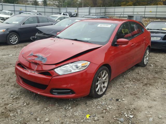 1C3CDFBA7DD258884 - 2013 DODGE DART SXT RED photo 2