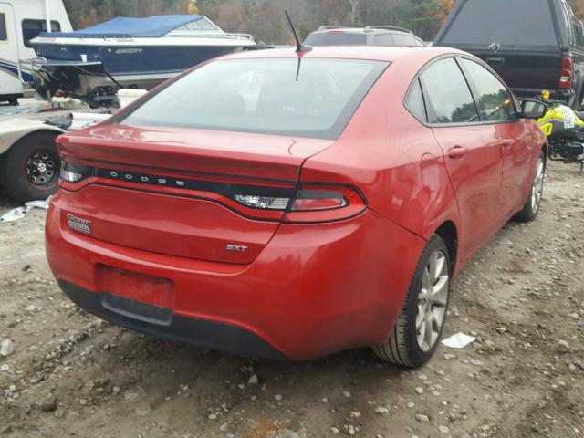 1C3CDFBA7DD258884 - 2013 DODGE DART SXT RED photo 4