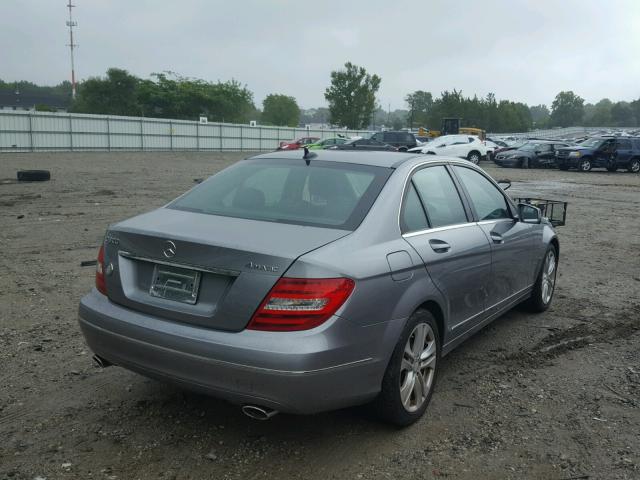 WDDGF8AB0DG126597 - 2013 MERCEDES-BENZ C 300 4MAT GRAY photo 4