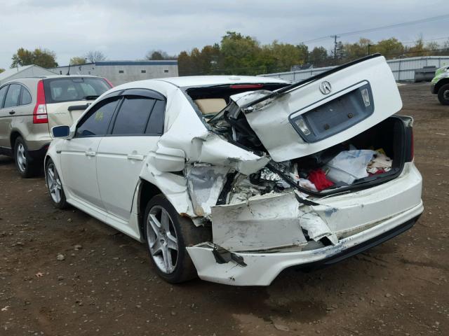 19UUA66245A004940 - 2005 ACURA TL WHITE photo 3