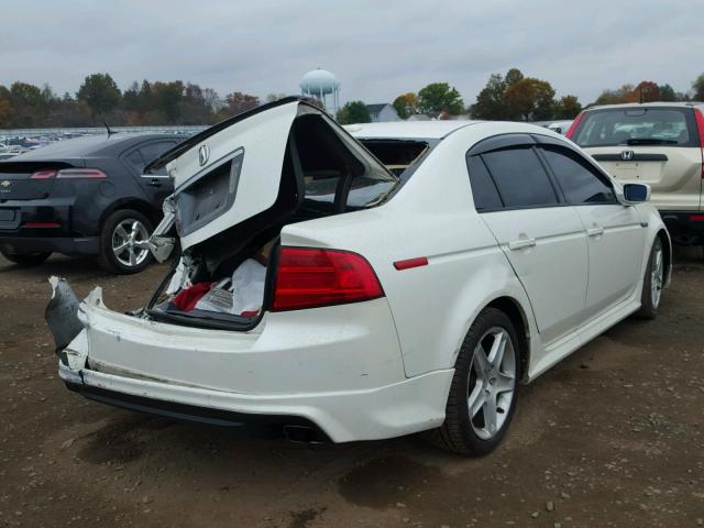 19UUA66245A004940 - 2005 ACURA TL WHITE photo 4