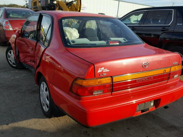 1NXAE00B1RZ224788 - 1994 TOYOTA COROLLA LE RED photo 3