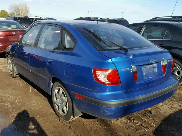 KMHDN56D05U144038 - 2005 HYUNDAI ELANTRA GL BLUE photo 3