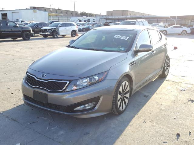 5XXGR4A6XCG001366 - 2012 KIA OPTIMA SX GRAY photo 2