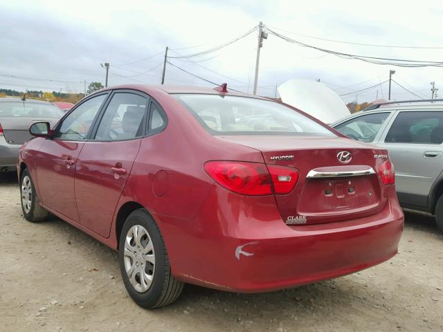 KMHDU4AD3AU181311 - 2010 HYUNDAI ELANTRA BL MAROON photo 3