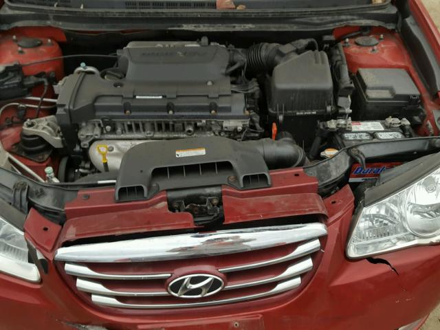 KMHDU4AD3AU181311 - 2010 HYUNDAI ELANTRA BL MAROON photo 7