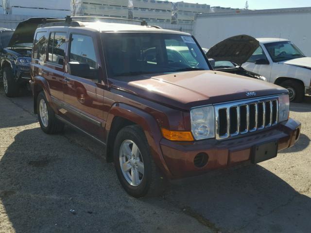 1J8HG48P37C545716 - 2007 JEEP COMMANDER BURGUNDY photo 1