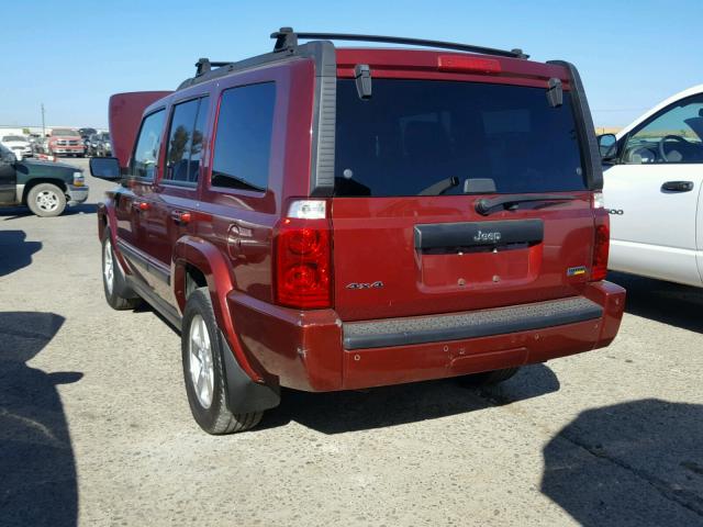 1J8HG48P37C545716 - 2007 JEEP COMMANDER BURGUNDY photo 3