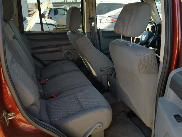 1J8HG48P37C545716 - 2007 JEEP COMMANDER BURGUNDY photo 6