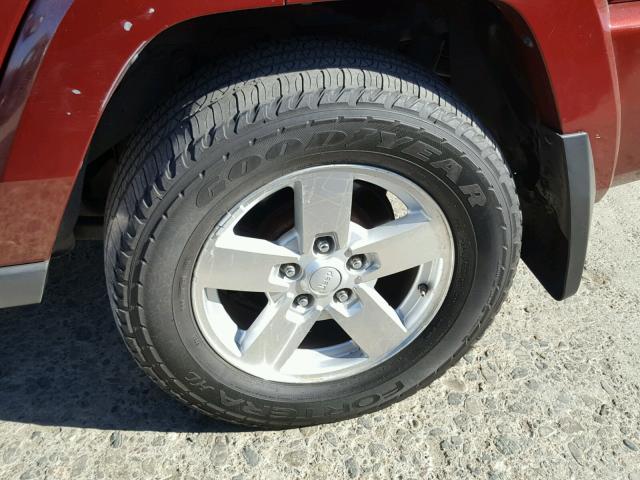 1J8HG48P37C545716 - 2007 JEEP COMMANDER BURGUNDY photo 9