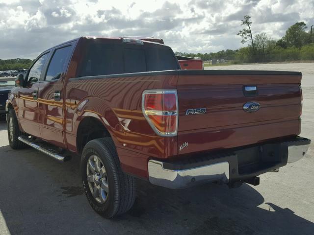 1FTFW1CT8EFA41842 - 2014 FORD F150 SUPER RED photo 3