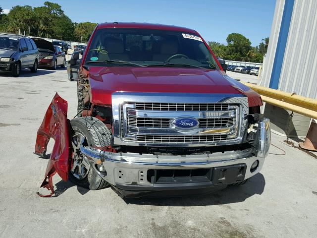 1FTFW1CT8EFA41842 - 2014 FORD F150 SUPER RED photo 9