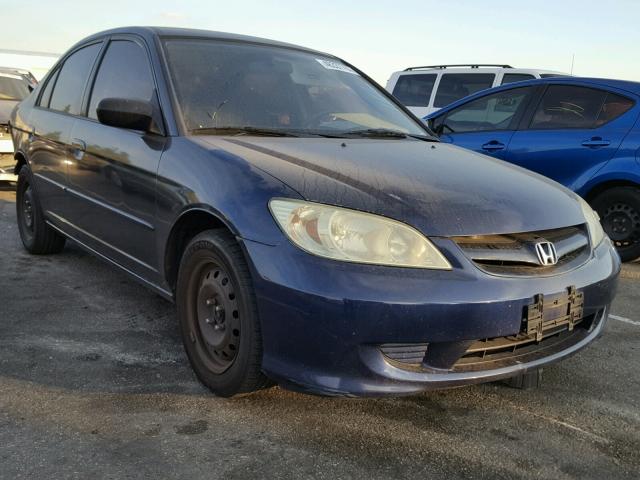 2HGES16594H500427 - 2004 HONDA CIVIC LX BLUE photo 1