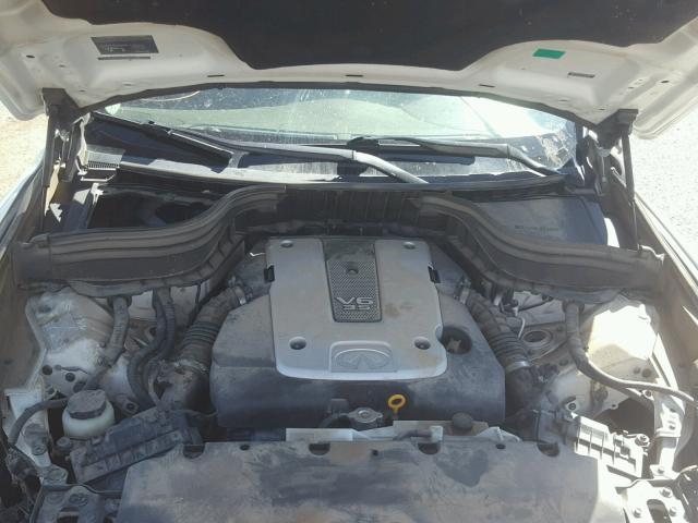 JNKAJ09F58M353880 - 2008 INFINITI EX35 BASE WHITE photo 7