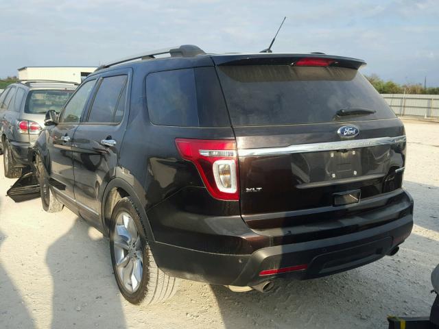 1FM5K7D87DGB26356 - 2013 FORD EXPLORER X BLACK photo 3