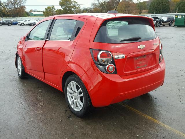 1G1JC6SH3F4138840 - 2015 CHEVROLET SONIC LT RED photo 3