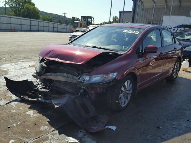 1HGFA16969L006742 - 2009 HONDA CIVIC EXL 栗色 照片 2