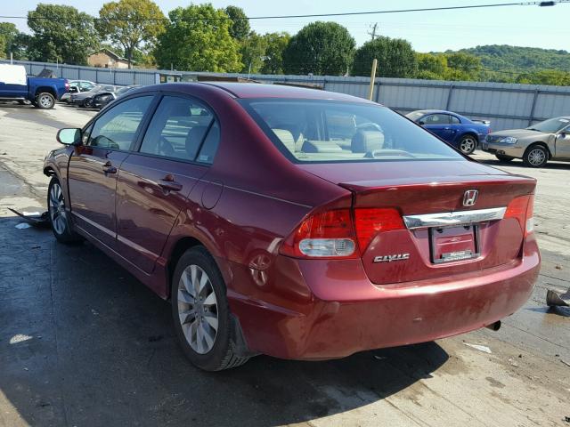 1HGFA16969L006742 - 2009 HONDA CIVIC EXL 栗色 照片 3