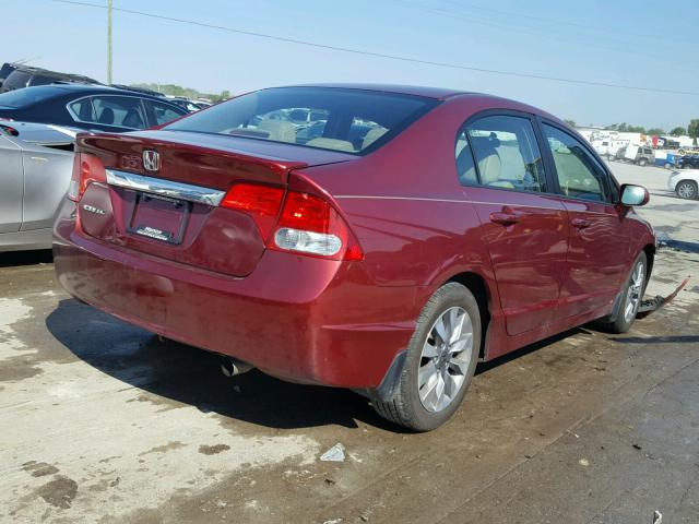 1HGFA16969L006742 - 2009 HONDA CIVIC EXL 栗色 照片 4
