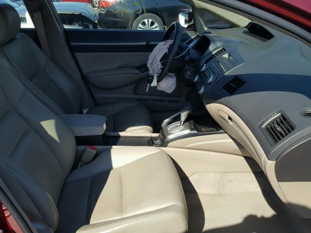 1HGFA16969L006742 - 2009 HONDA CIVIC EXL 栗色 照片 5