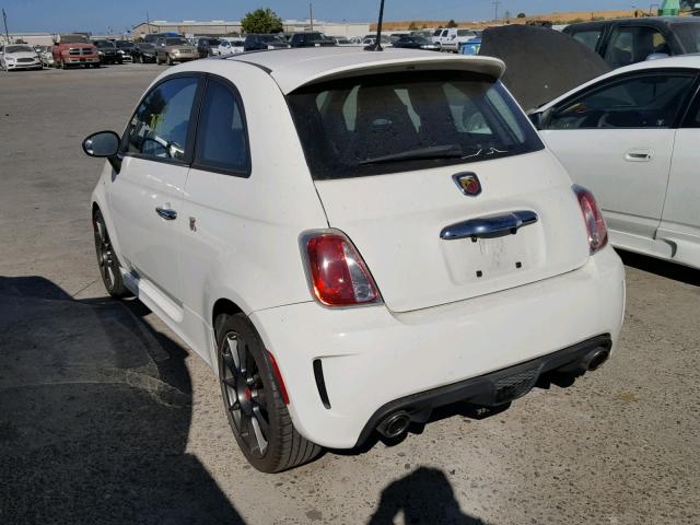 3C3CFFFH8DT624380 - 2013 FIAT 500 ABARTH WHITE photo 3