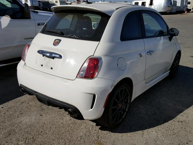 3C3CFFFH8DT624380 - 2013 FIAT 500 ABARTH WHITE photo 4