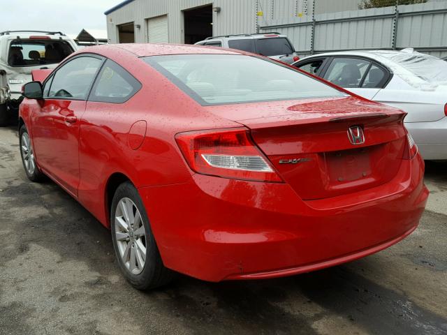 2HGFG3B85CH558406 - 2012 HONDA CIVIC EX RED photo 3