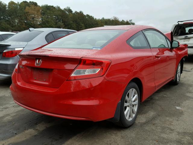 2HGFG3B85CH558406 - 2012 HONDA CIVIC EX RED photo 4