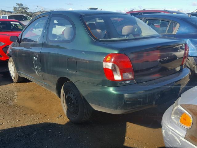 JTDAT123X10179660 - 2001 TOYOTA ECHO GREEN photo 3