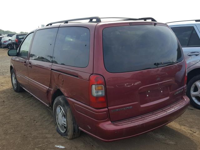 1GNDX13E52D118039 - 2002 CHEVROLET VENTURE LU MAROON photo 3