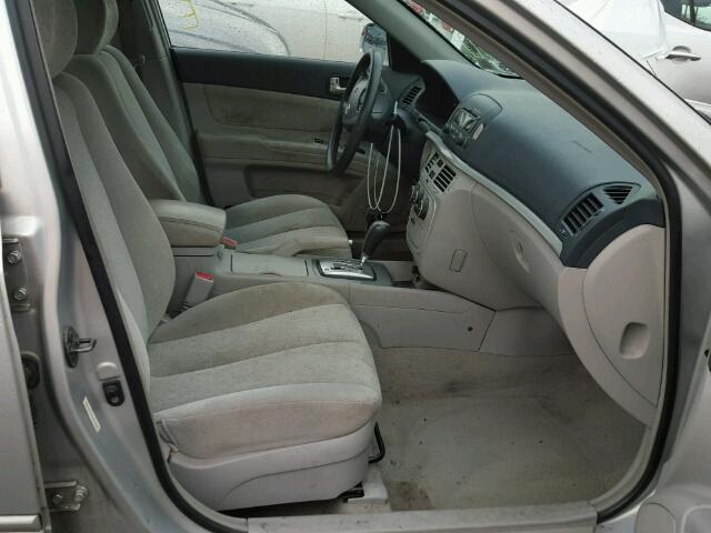 5NPET46C57H285989 - 2007 HYUNDAI SONATA GLS SILVER photo 5