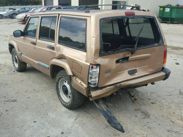 1J4FF68S6XL560190 - 1999 JEEP CHEROKEE S GOLD photo 3