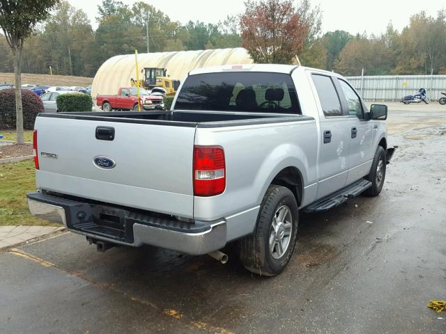 1FTRW12W85KE98778 - 2005 FORD F150 SUPER SILVER photo 4