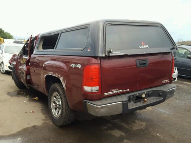 1GTEK24C39Z229894 - 2009 GMC SIERRA K15 BURGUNDY photo 3