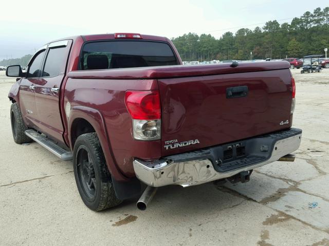 5TFDV58168X080730 - 2008 TOYOTA TUNDRA CRE BLACK photo 3