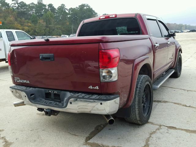 5TFDV58168X080730 - 2008 TOYOTA TUNDRA CRE BLACK photo 4