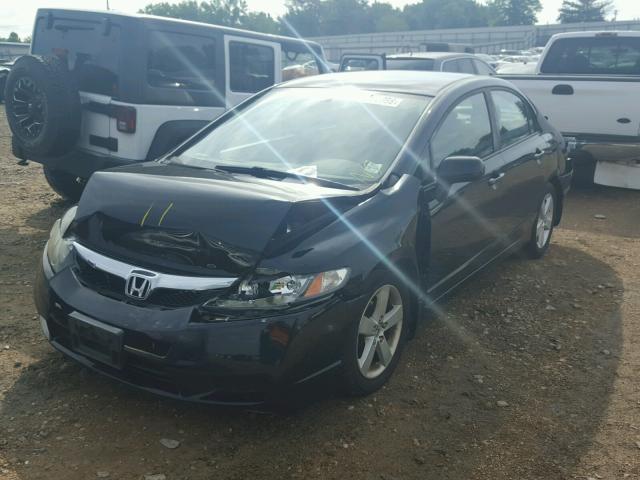 19XFA1F69BE037809 - 2011 HONDA CIVIC LX-S BLACK photo 2