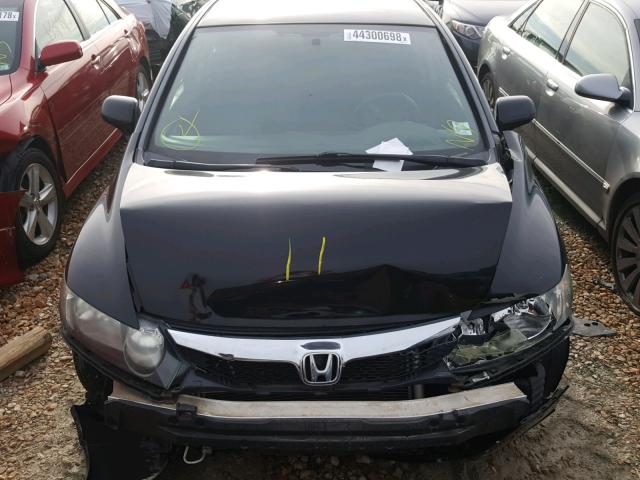 19XFA1F69BE037809 - 2011 HONDA CIVIC LX-S BLACK photo 7