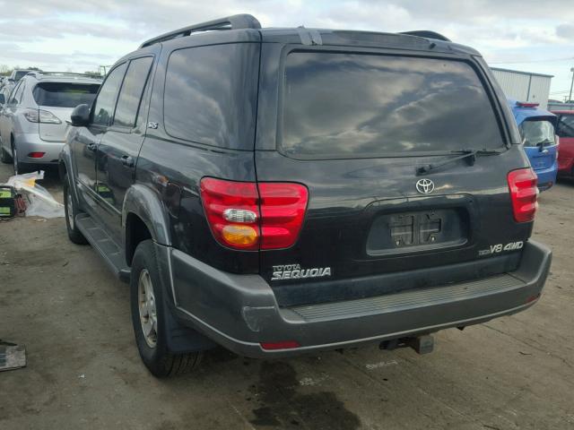 5TDBT44A53S166588 - 2003 TOYOTA SEQUOIA SR BLACK photo 3