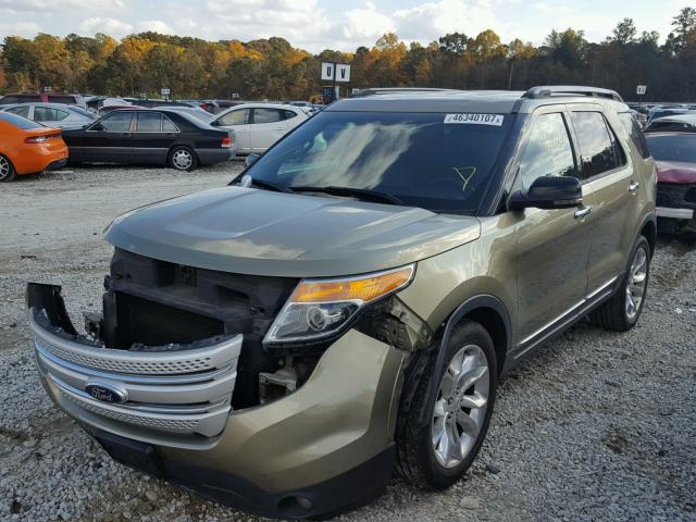 1FM5K7D87DGB04812 - 2013 FORD EXPLORER X GREEN photo 2