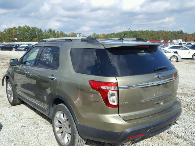 1FM5K7D87DGB04812 - 2013 FORD EXPLORER X GREEN photo 3