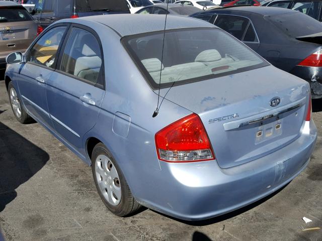 KNAFE122385576001 - 2008 KIA SPECTRA EX BLUE photo 3