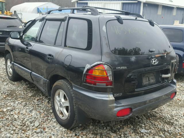 KM8SC73D22U273813 - 2002 HYUNDAI SANTA FE G BLACK photo 3