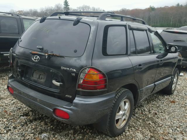 KM8SC73D22U273813 - 2002 HYUNDAI SANTA FE G BLACK photo 4