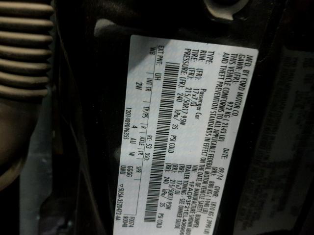 1FADP3F21EL406906 - 2014 FORD FOCUS SE BLACK photo 10