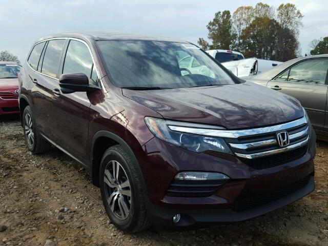 5FNYF5H88GB060094 - 2016 HONDA PILOT EXL MAROON photo 1