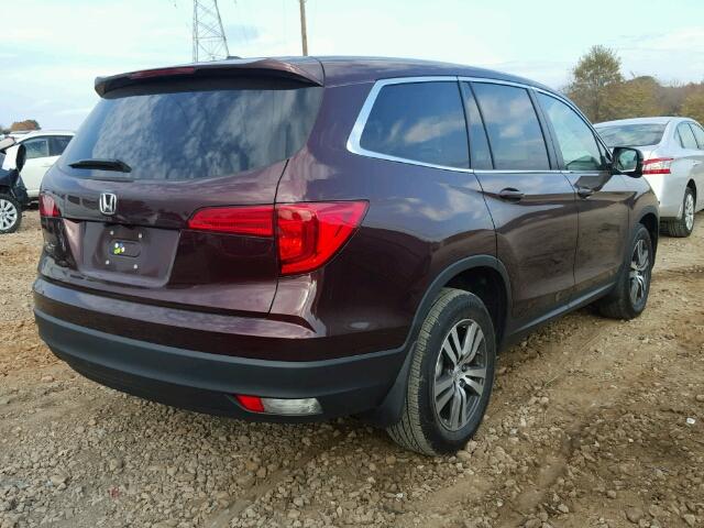 5FNYF5H88GB060094 - 2016 HONDA PILOT EXL MAROON photo 4