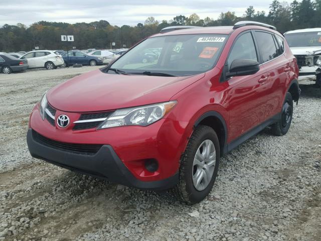 2T3ZFREVXFW162169 - 2015 TOYOTA RAV4 LE RED photo 2